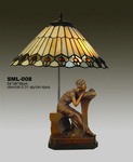 Vitrážová stolní lampa ve stylu Tiffany SML008