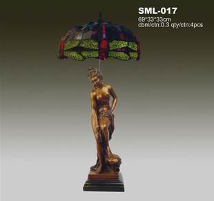 Vitrážová stolní lampa ve stylu Tiffany SML017