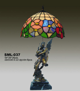 Vitrážová stolní lampa ve stylu Tiffany SML037
